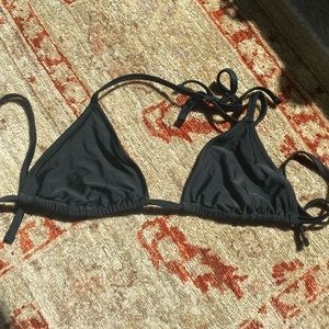 Aerie Black Triangle Bikini Top